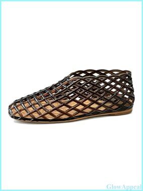 Jelly Mesh Flats Ballet Slip On Openwork Round Toe Sandals